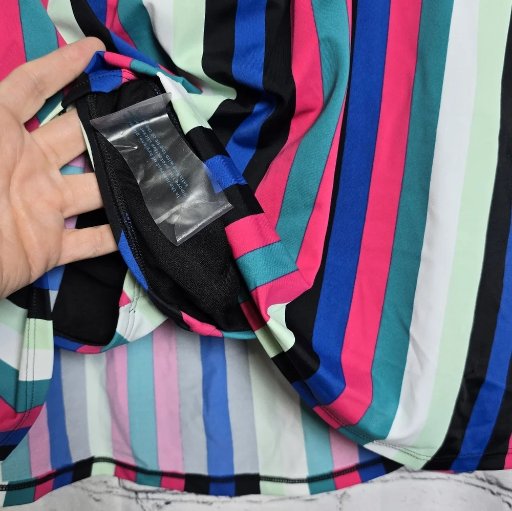Cacique Striped Swim Skirt Size 18 NWT‎